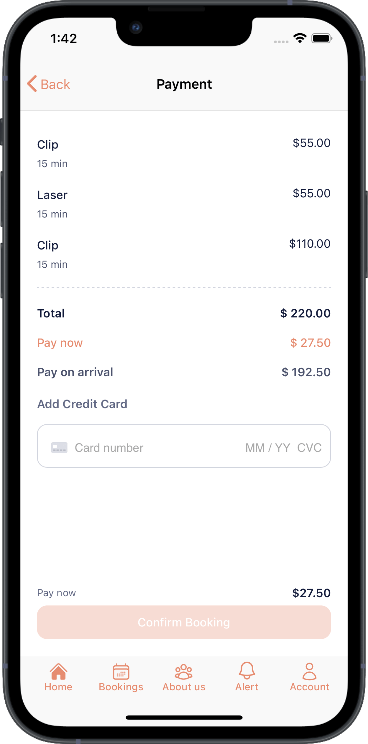 iOS Payment Framed