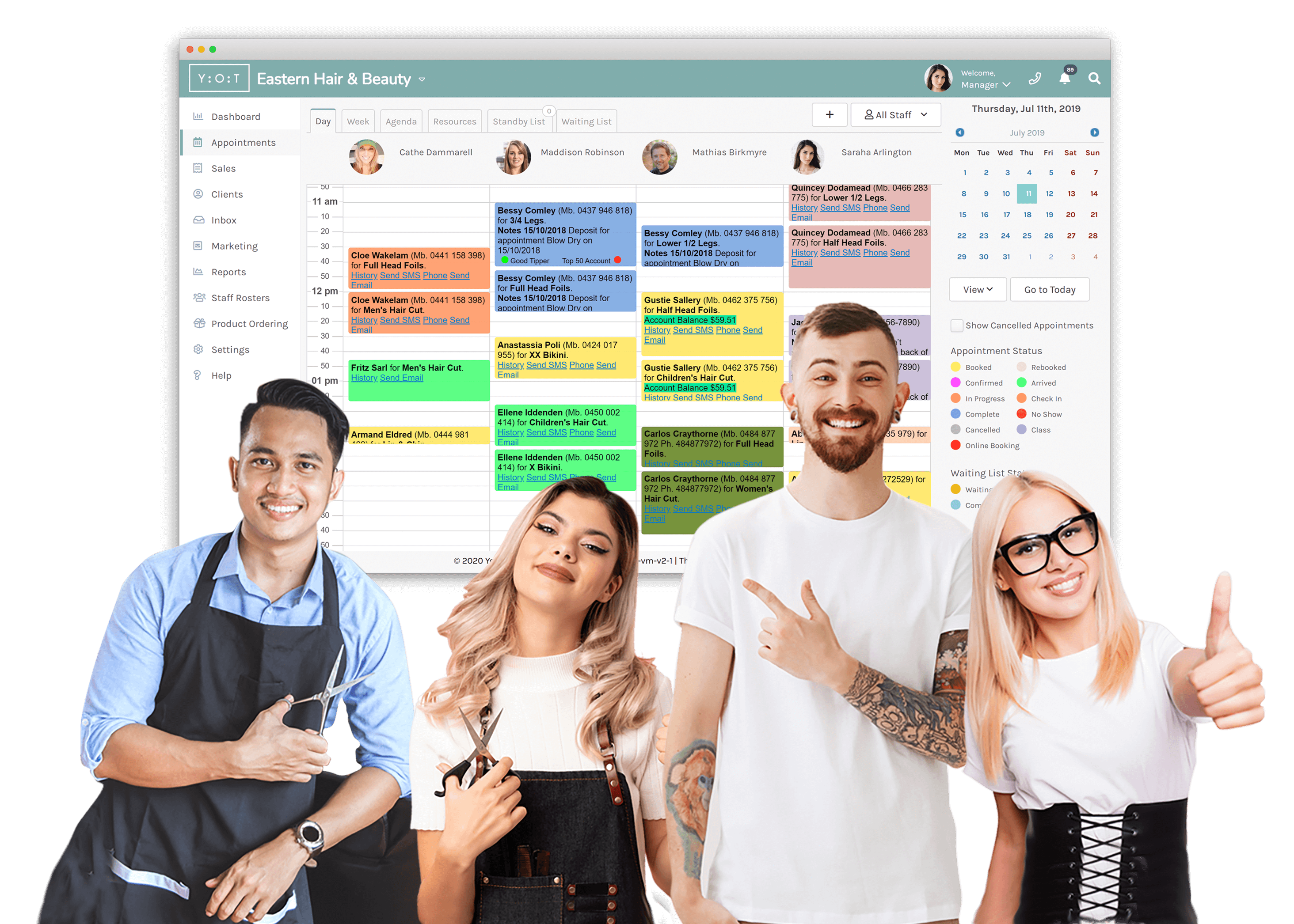 You'reOnTime, software for salons